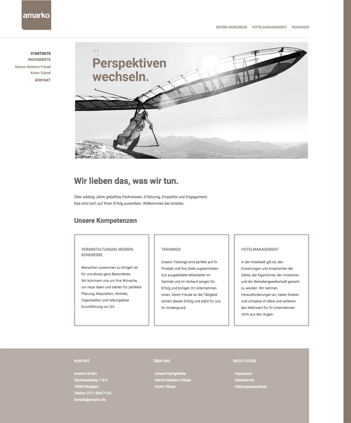 Projekt amarko: Webdesign für Unternehmensberatung