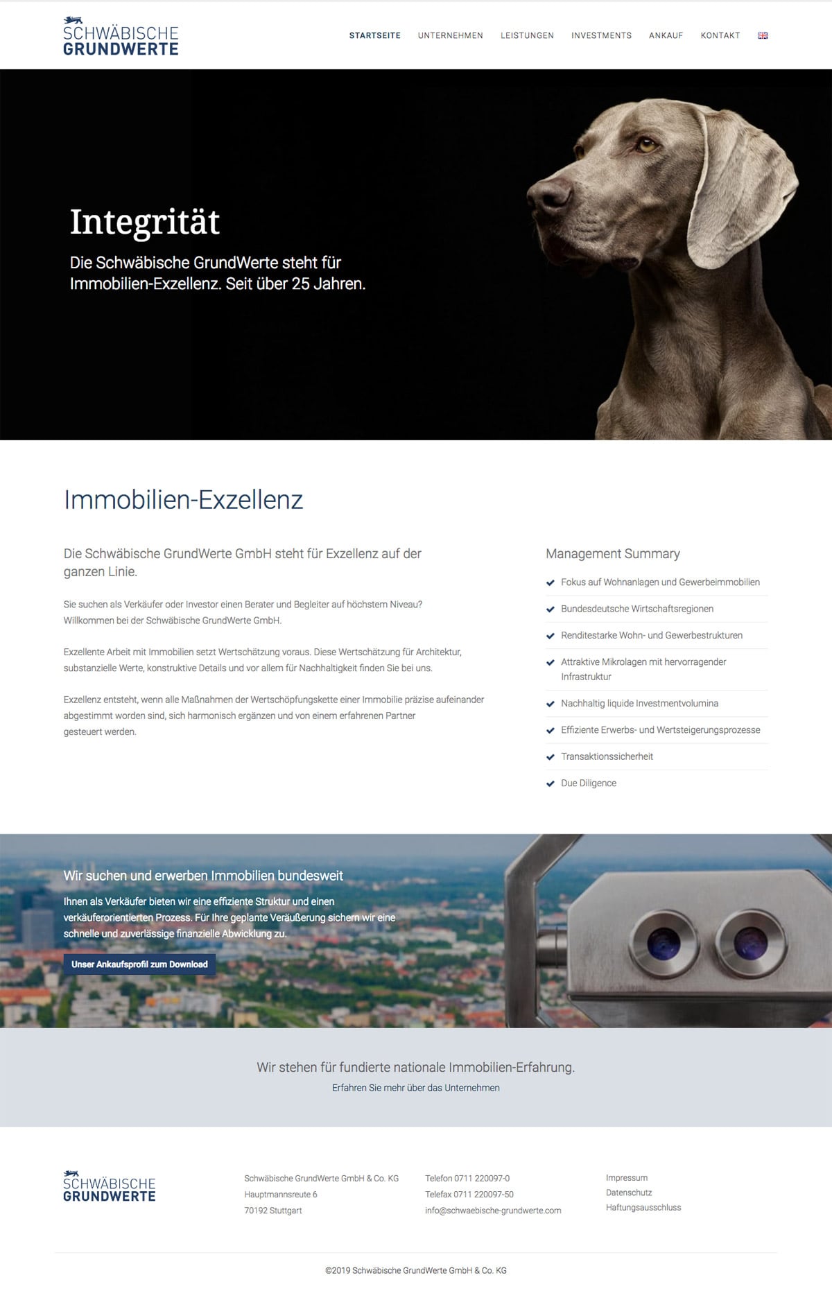 Website für Schwäbische Grundwerte GmbH & Co. KG